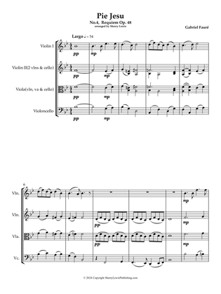 Pie Jesu No. 4, Requiem Op. 48 for String Trio