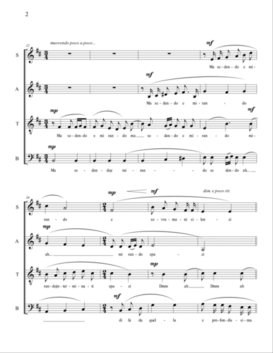 Il naufragar m'è dolce 4-Part scores gallery preview page 2