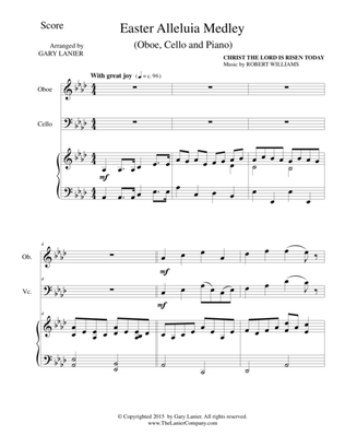 Book cover for EASTER ALLELUIA MEDLEY (Trio – Oboe, Cello/Piano) Score and Parts