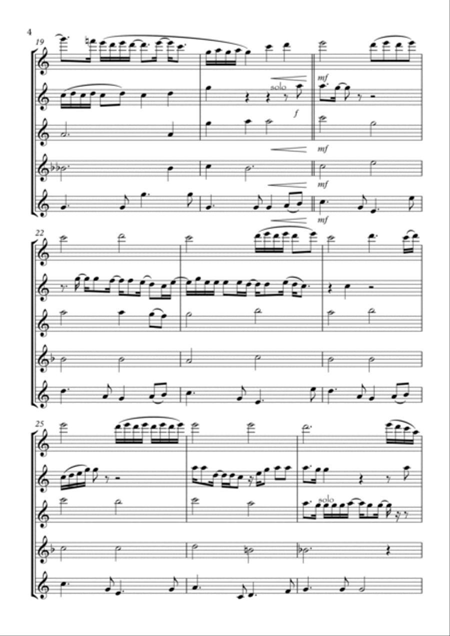Midnight Train To Georgia Woodwind Quintet scores gallery preview page 4