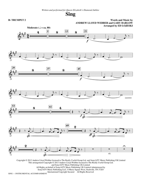 Sing (Queen Elizabeth Diamond Jubilee) - Bb Trumpet 2