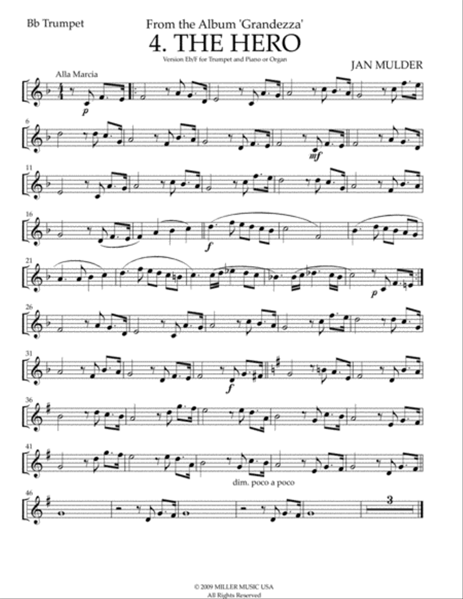 The Hero The Hero Trumpet Solo scores gallery preview page 1