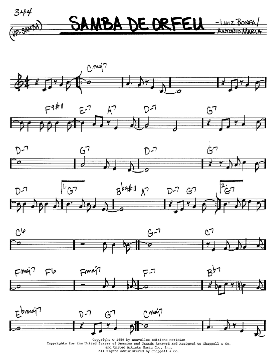 Samba De Orfeu C Instrument scores gallery preview page 1