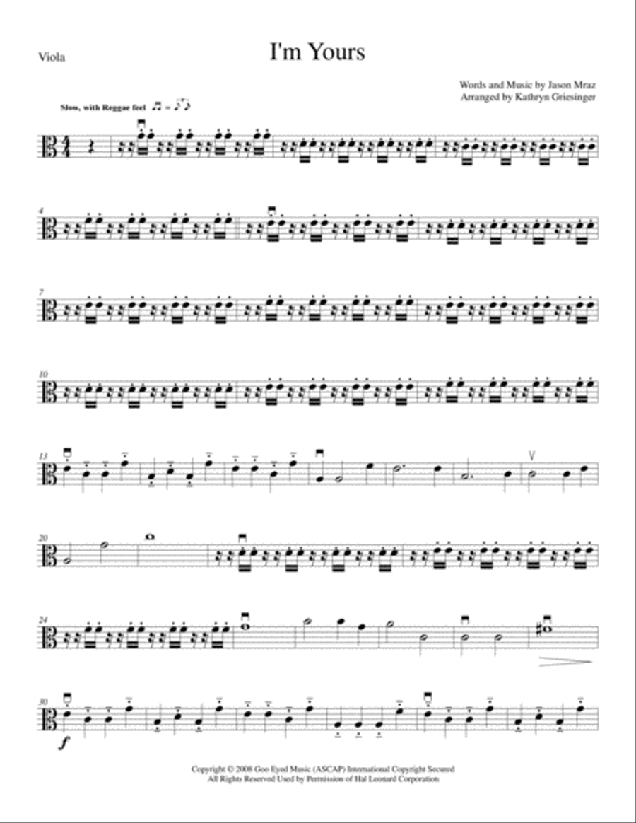 I'm Yours String Quartet scores gallery preview page 5