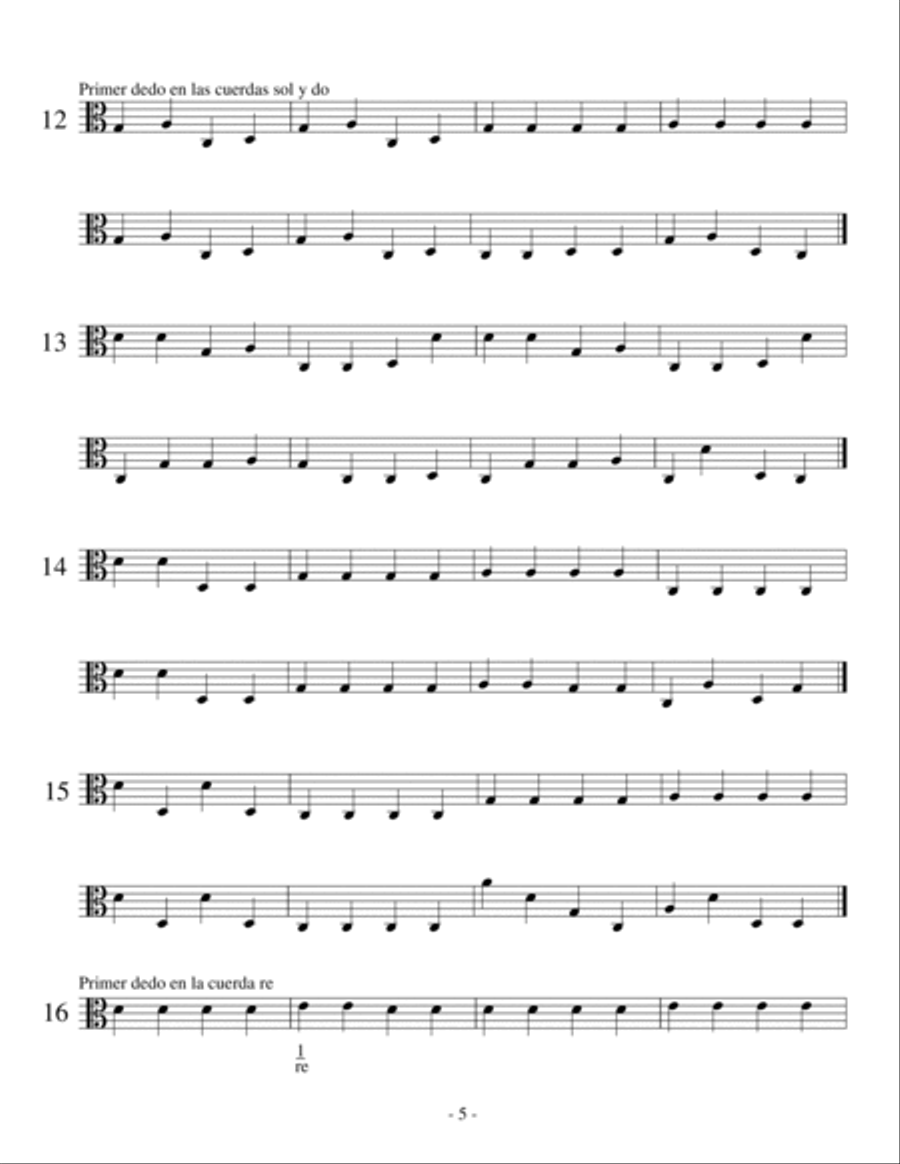 25 Viola Pizzicato Lessons for Beginners. Viola Solo scores gallery preview page 5