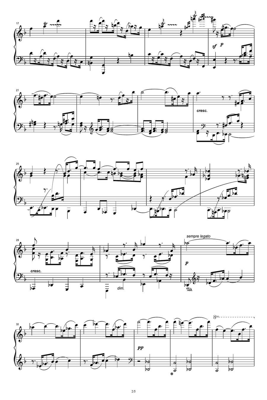 Beethoven Sonata in A Major, Op.101 Movement 2 Piano Solo scores gallery preview page 2