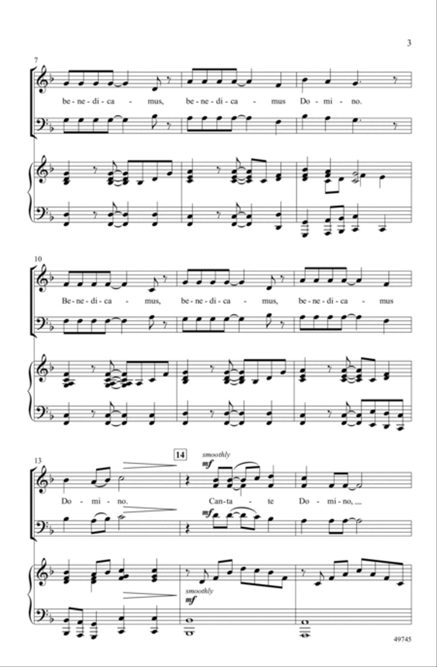 Benedicamus Domino Choir scores gallery preview page 2