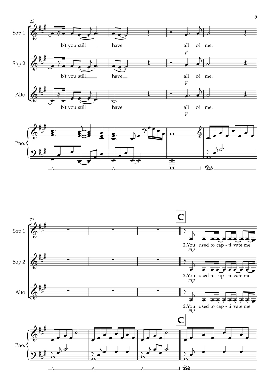 My Immortal SSA scores gallery preview page 5