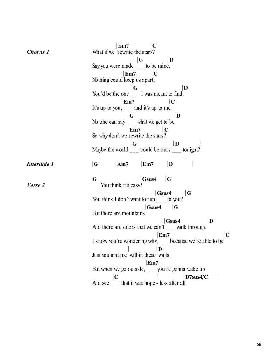 Rewrite The Stars (from The Greatest Showman) Guitar scores gallery preview page 2