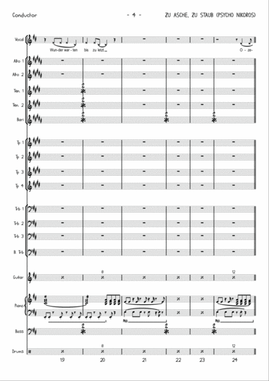 Zu Asche, Zu Staub Jazz Ensemble scores gallery preview page 5