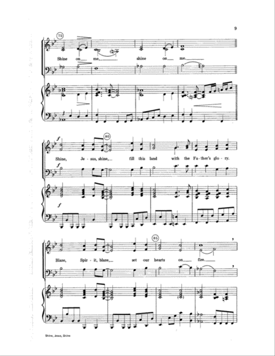 Shine, Jesus, Shine Choir scores gallery preview page 9
