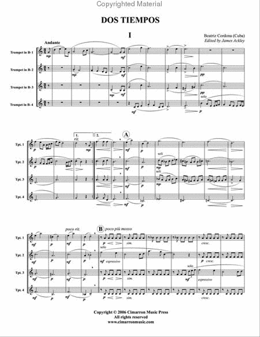Dos Tiempos Trumpet scores gallery preview page 2