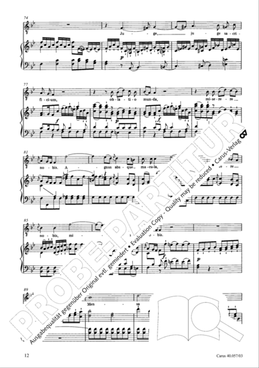 Litaniae de venerabili altaris Sacramento in Es 4-Part scores gallery preview page 13