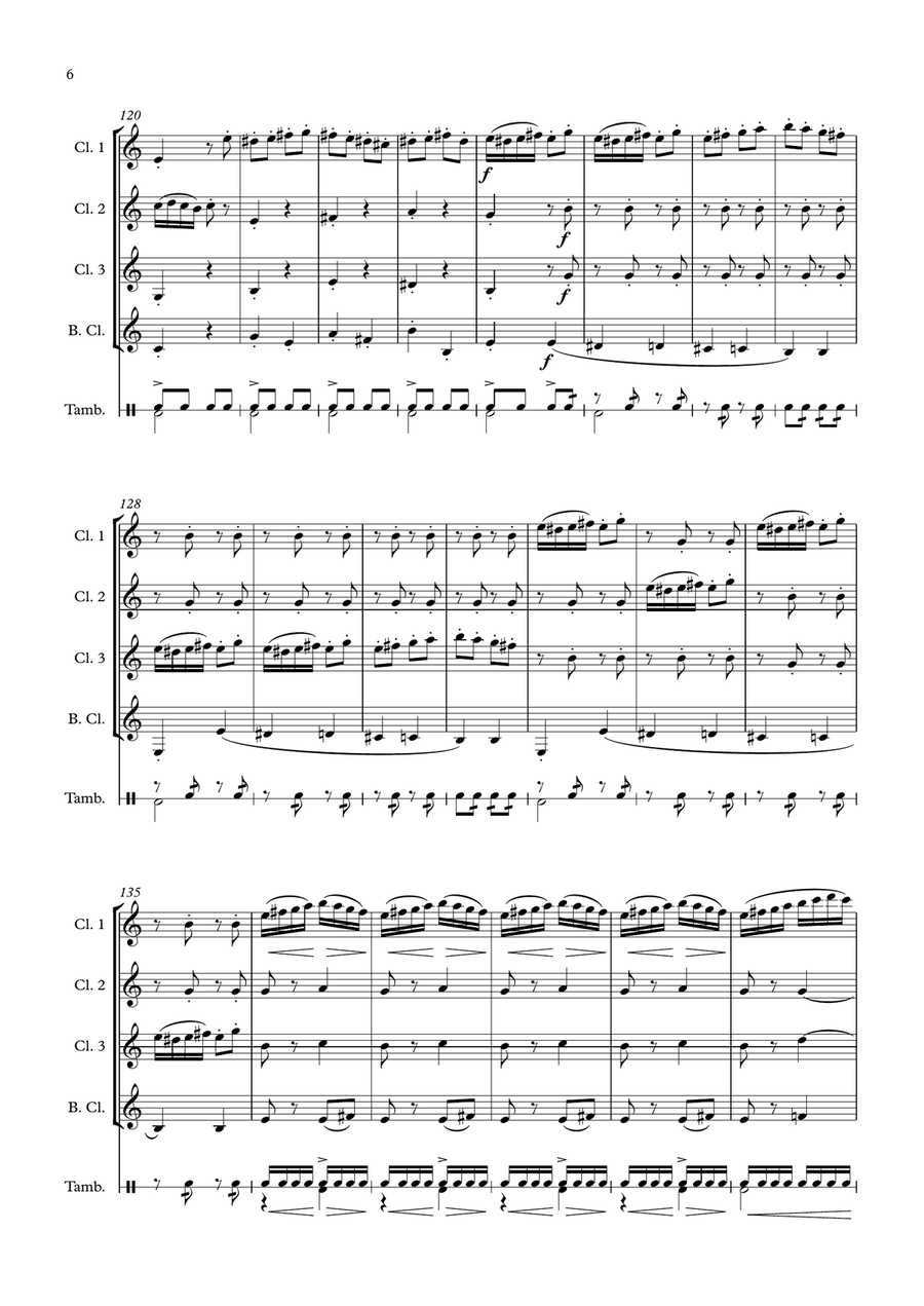 Farandole from "L'Arlesienne" for clarinet quartet image number null