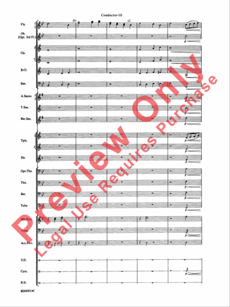 Affirmation Overture Concert Band scores gallery preview page 12