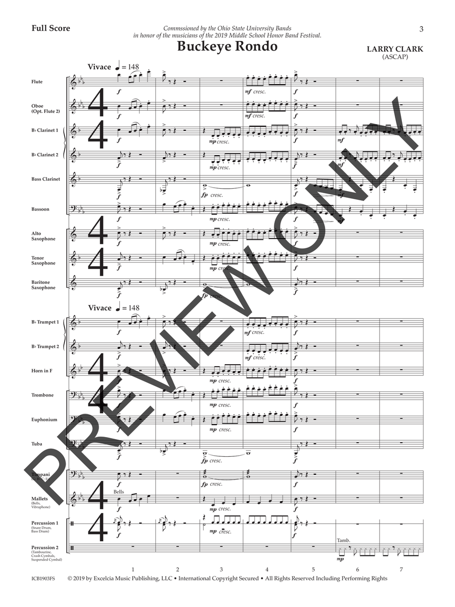 Buckeye Rondo (Score) Concert Band scores gallery preview page 4