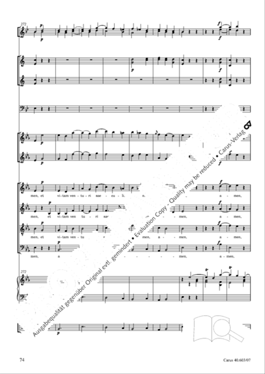 Grosse Orgelsolomesse in Es 4-Part scores gallery preview page 87