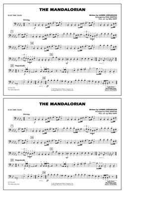 The Mandalorian (from Star Wars: The Mandalorian) (arr. Paul Murtha) - Electric Bass