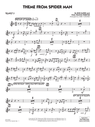 Book cover for Theme from Spider Man (arr. Mike Tomaro) - Trumpet 3