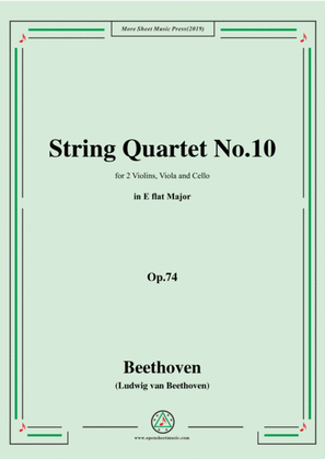 Book cover for Beethoven-String Quartet No.10 in E flat Major Op.74