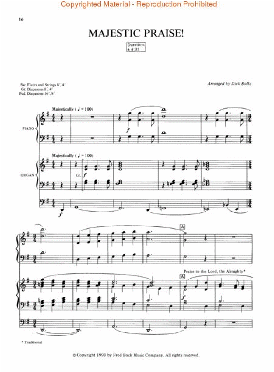Praise & Worship Organ-Piano Duets Organ scores gallery preview page 2