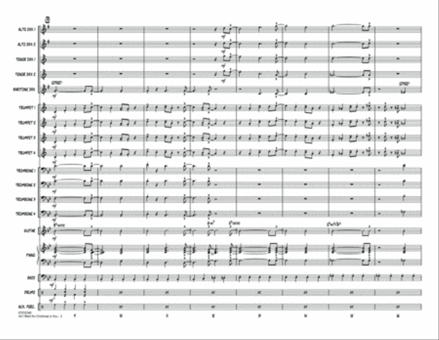 All I Want for Christmas Is You - Conductor Score (Full Score) Jazz Ensemble scores gallery preview page 3