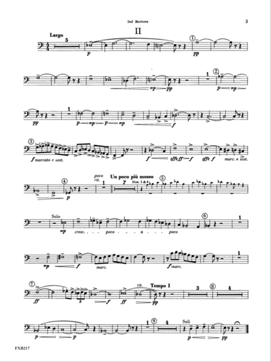 Symphony for Brass and Percussion: 2nd Baritone B.C. Concert Band scores gallery preview page 3