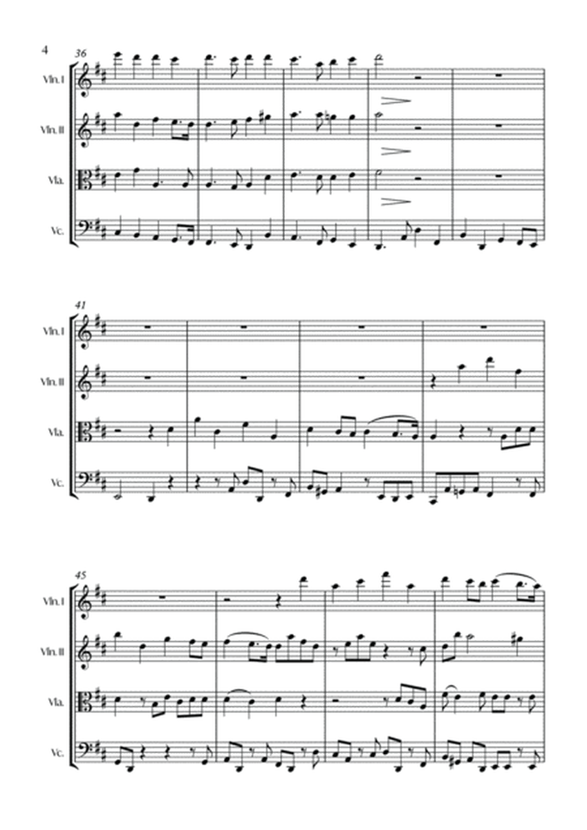 Hallelujah (Handel) Chorus from Messiah - For String quartet arrangement. Score and parts. image number null