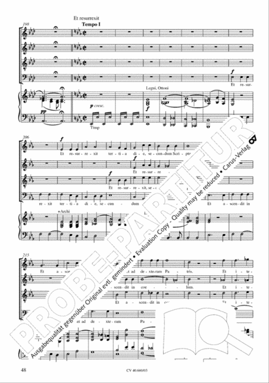 Mass in E flat major (Messe in Es) SATTB scores gallery preview page 49
