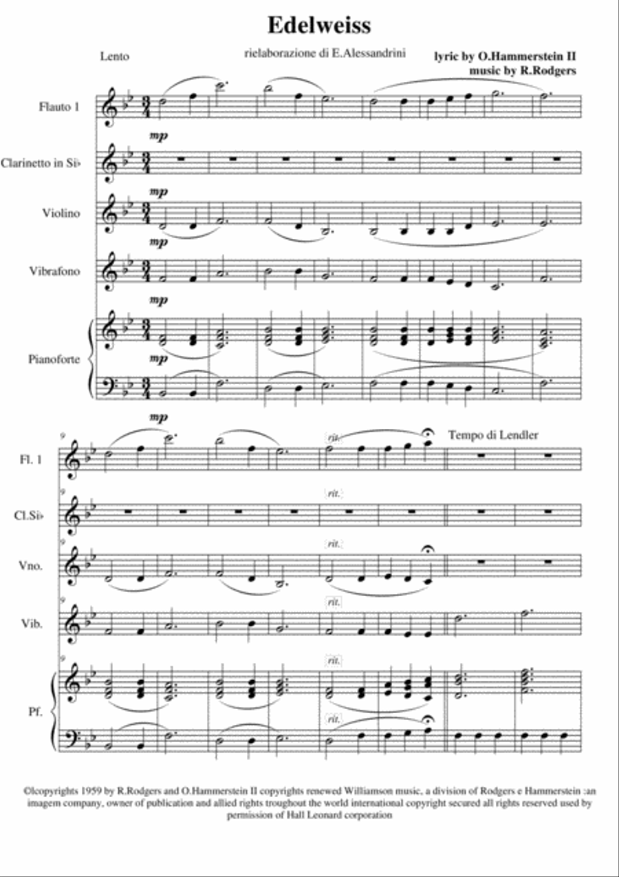 Edelweiss Edelweiss Small Ensemble scores gallery preview page 1