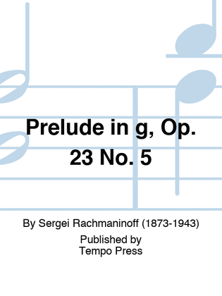 Book cover for Prelude in g, Op. 23 No. 5