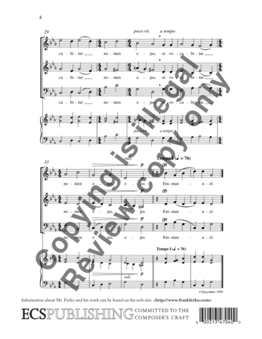 Ecce virgo Ecce virgo 3-Part scores gallery preview page 6