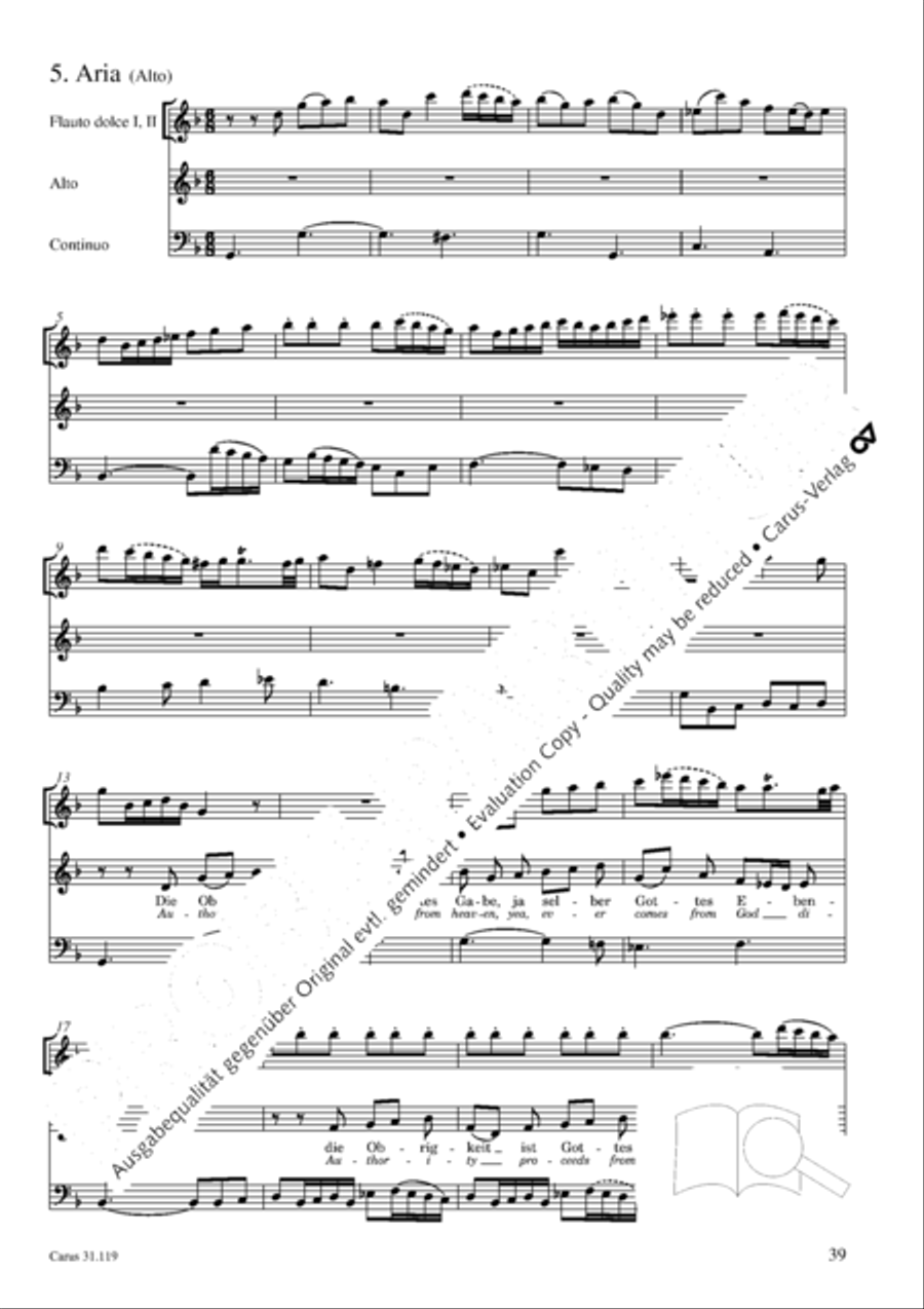 Praise the Lord, O Jerusalem (Preise, Jerusalem, den Herrn) 4-Part scores gallery preview page 40
