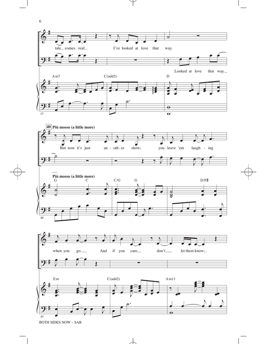 Both Sides Now (arr. Roger Emerson) 3-Part scores gallery preview page 5