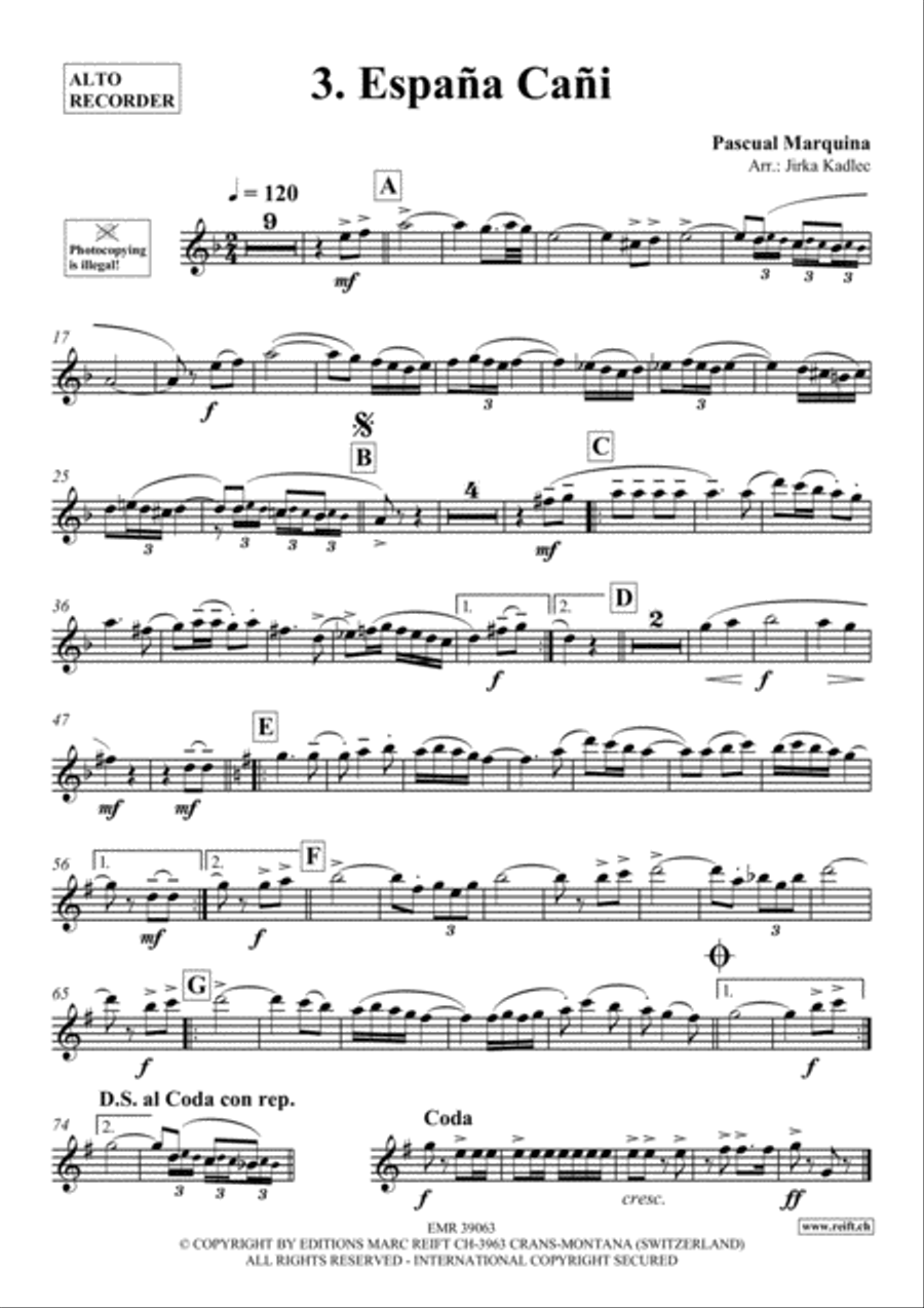 12 Greatest Dance Party Hits Alto Recorder scores gallery preview page 4