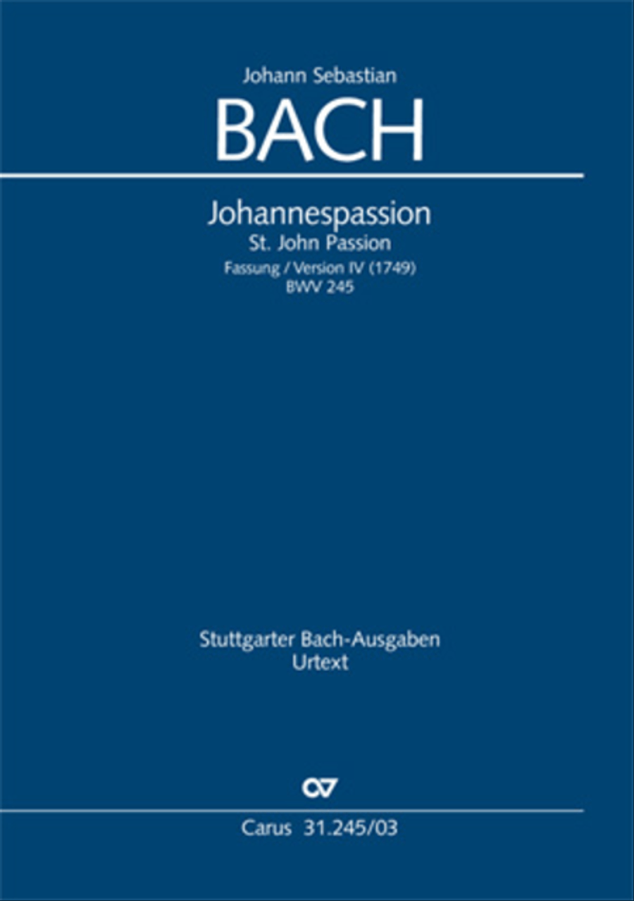 St. John Passion (Johannes-Passion) 4-Part scores gallery preview page 1