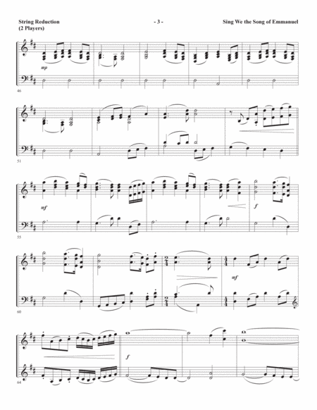 Sing We the Song of Emmanuel (arr. Joseph M. Martin) - Keyboard String Reduction