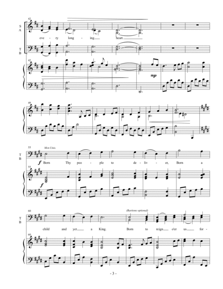 Come, Thou Long Expected Jesus (SATB) image number null