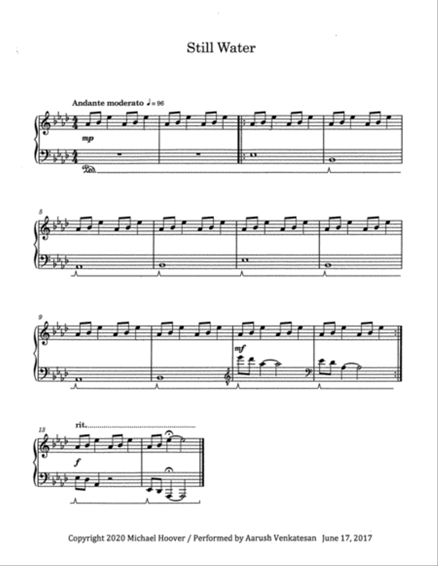 Still Water Piano Solo scores gallery preview page 1