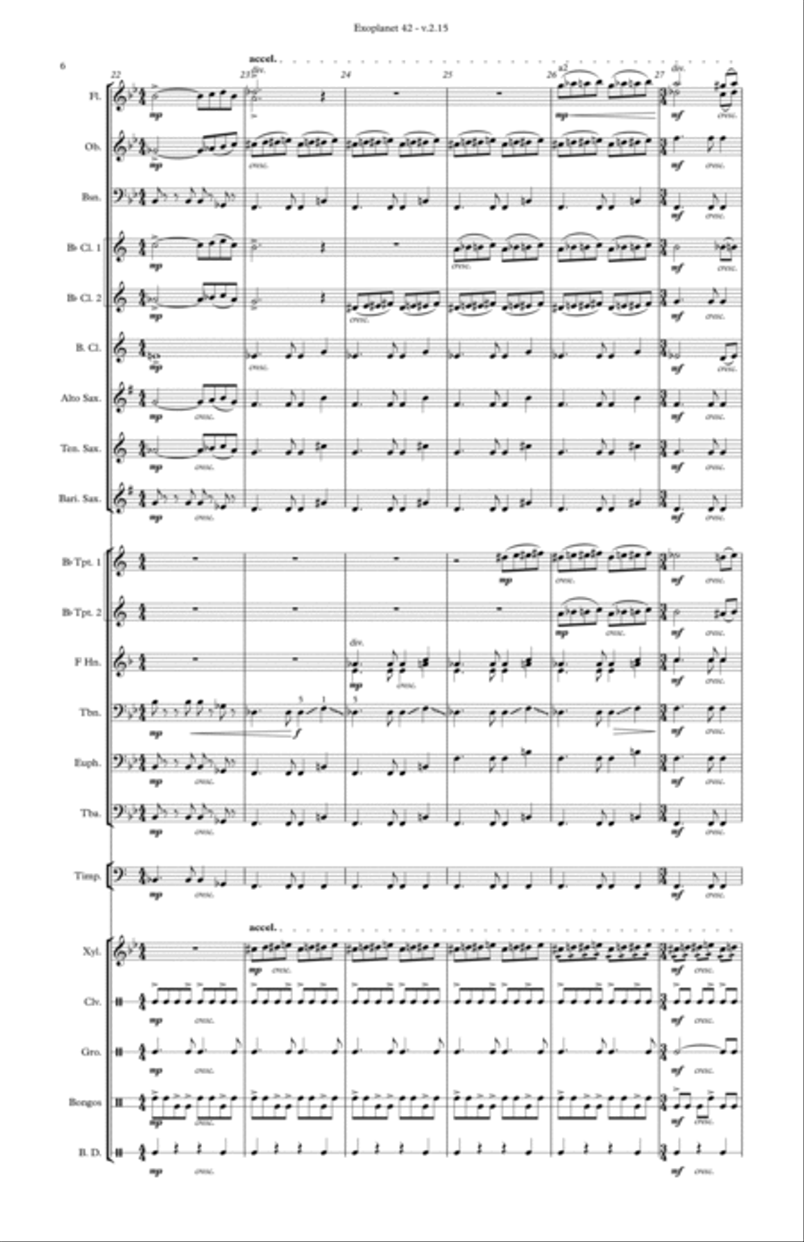 Exoplanet 42 Concert Band scores gallery preview page 6