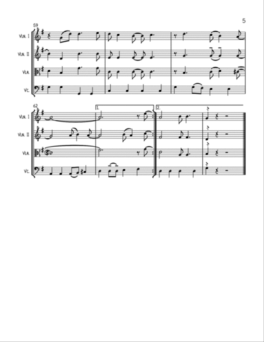 Daydream Believer String Quartet scores gallery preview page 5