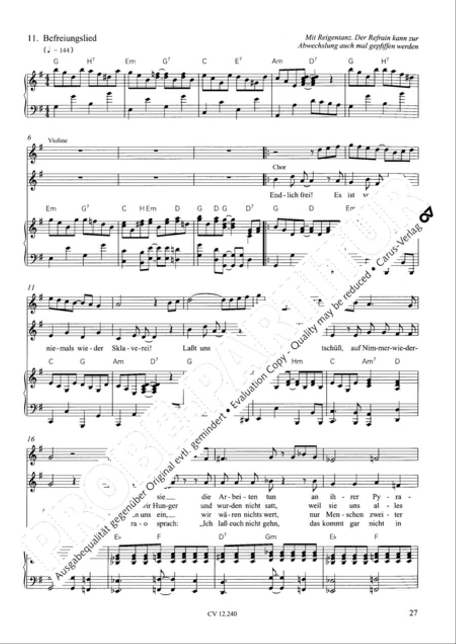 Israel in Agypten Children's Choir scores gallery preview page 28