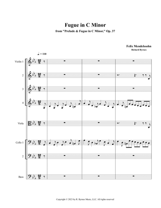 Mendelssohn - Fugue in C Minor, Op. 37 (String Orchestra)