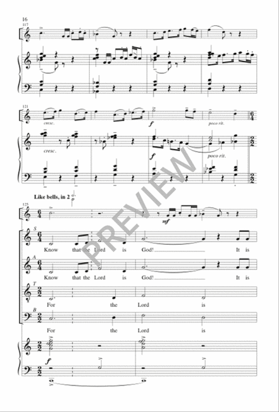 Know That the Lord Is God 4-Part scores gallery preview page 16