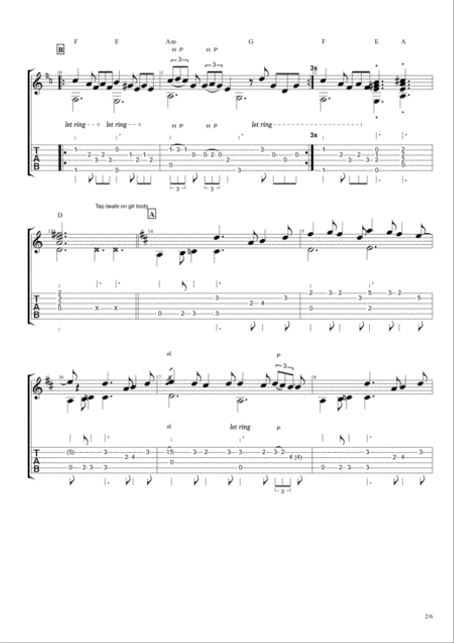 Folk Rondo for Solo Guitar Acoustic Guitar scores gallery preview page 2