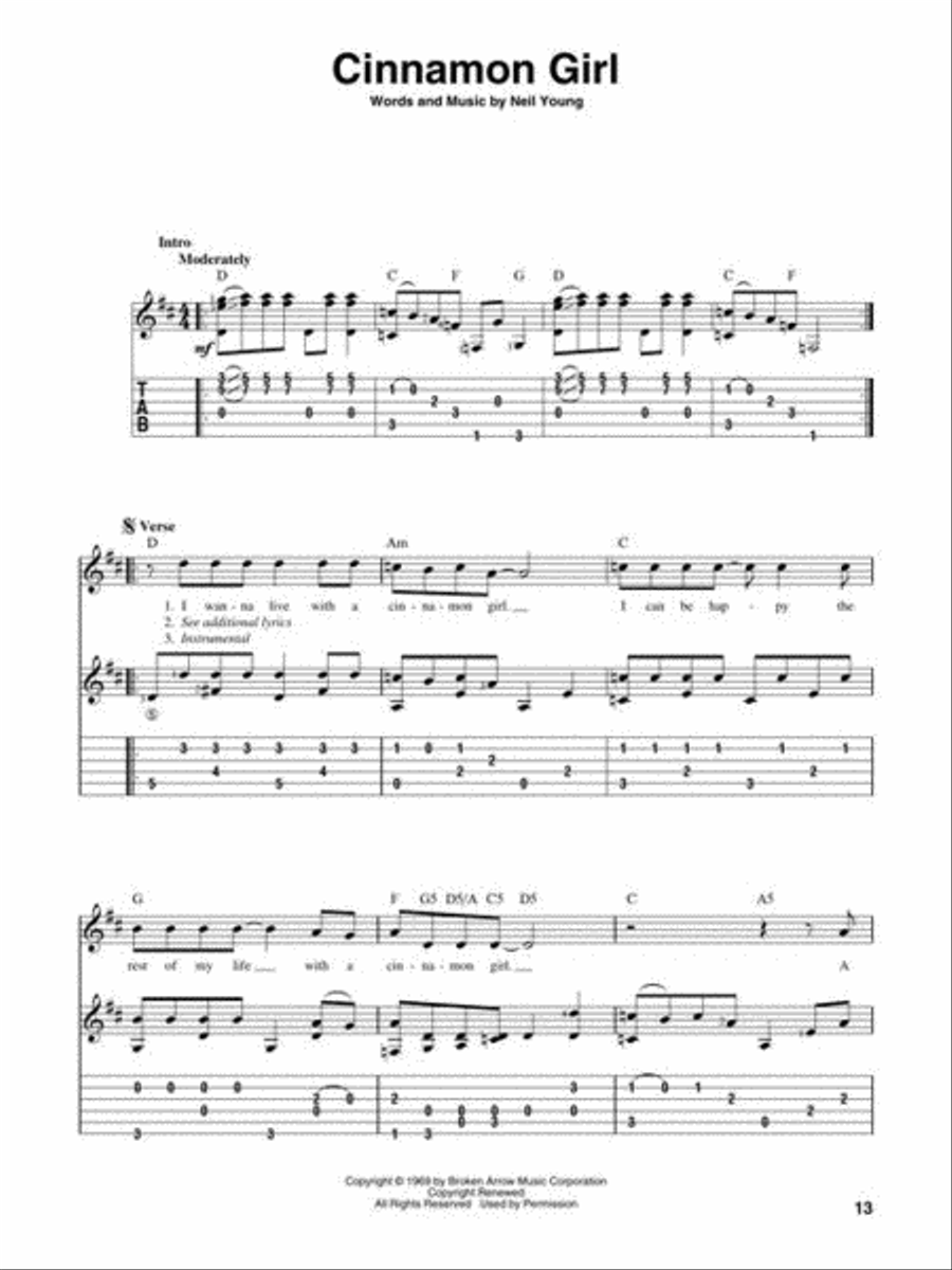 Fingerpicking Neil Young – Greatest Hits Fingerpicking Guitar scores gallery preview page 10