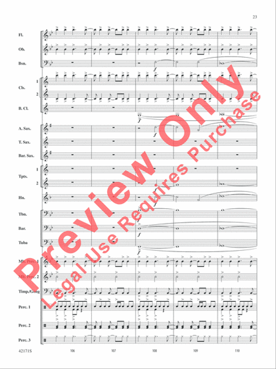 Prelude and Firestorm Concert Band scores gallery preview page 24