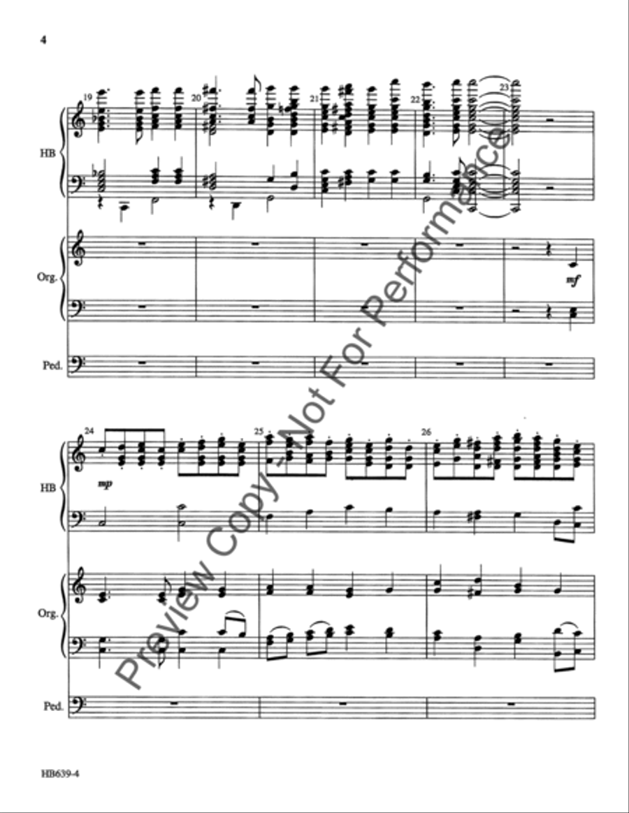 Strong to Save - organ and handbell score Handbell Choir scores gallery preview page 5