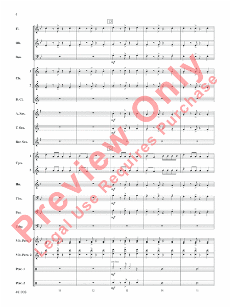 Con Calma (Remix) Concert Band scores gallery preview page 5