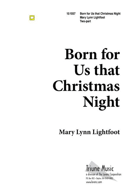 Born For Us That Christmas Night